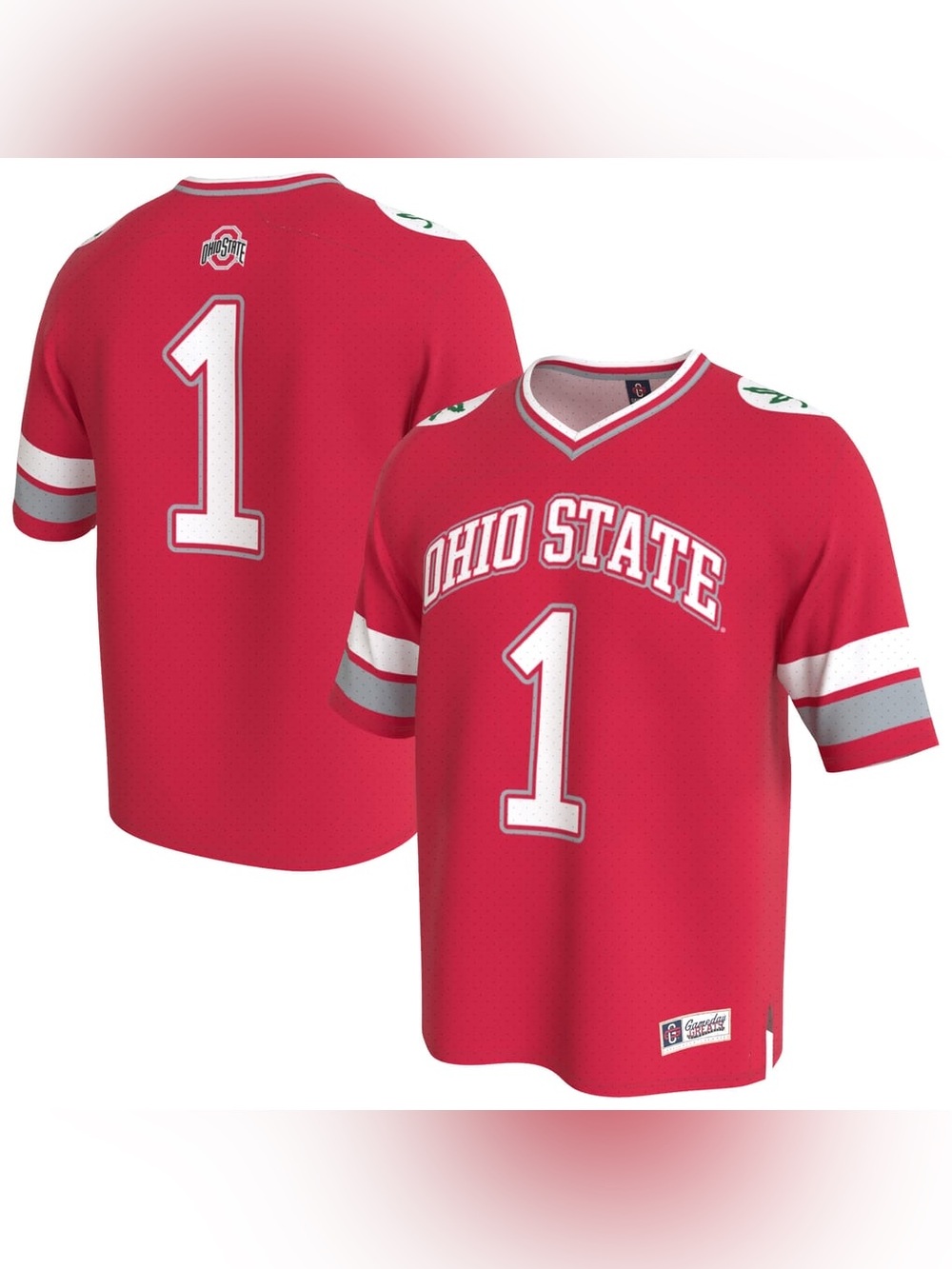 Ohio State Buckeyes GameDay Greats Fashion Jersey Mens Unisex XL Red OSU #1 Nice
